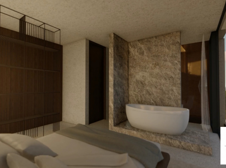 Luxury villa with infinity pool, offers 4 bedrooms, 7 bathrooms, sauna, gym.