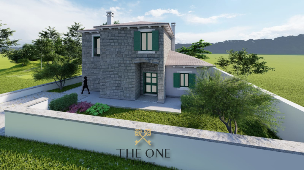 Beautiful stone villa near Momjan, offers 3 bedrooms, 4 bathrooms, swimming pool, private parking area.l