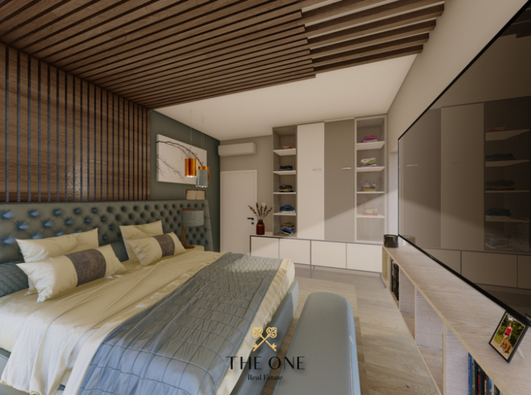 Newly built luxury penthouse offers 2 bedrooms, bathroom, private parking place