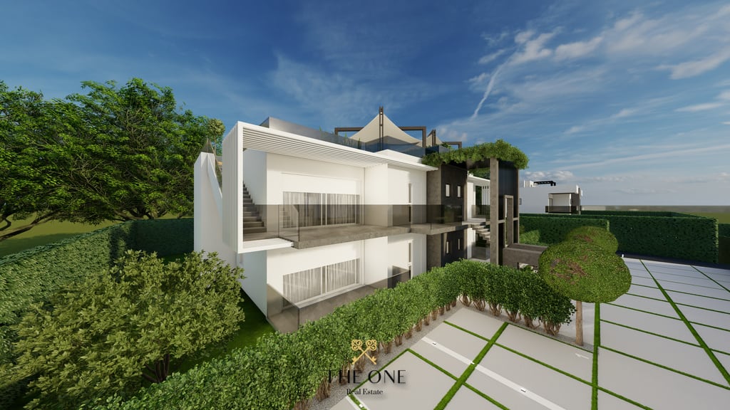Newly built luxury penthouse offers 2 bedrooms, bathroom, private parking place