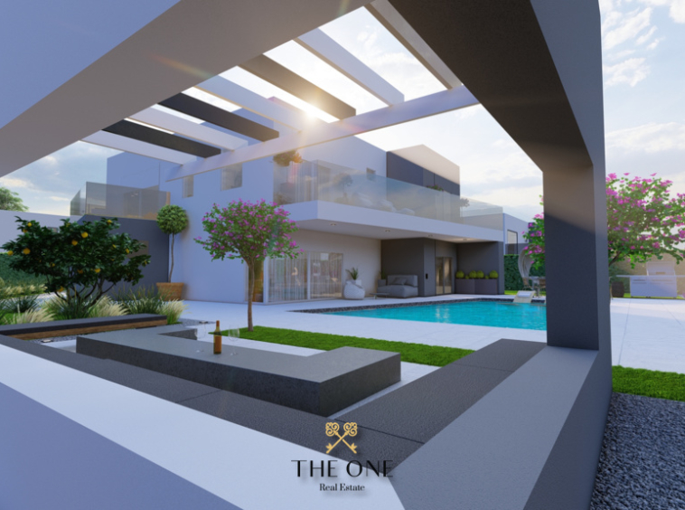 Luxury villa with a pool offers 4 bedrooms, 4 bathrooms, outdoor pool, jacuzzi, private parking space.