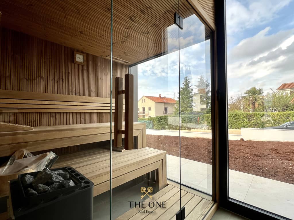 Newly built villa offers 4 bedrooms, 5 bathrooms, 2 toilets, gym, sauna.